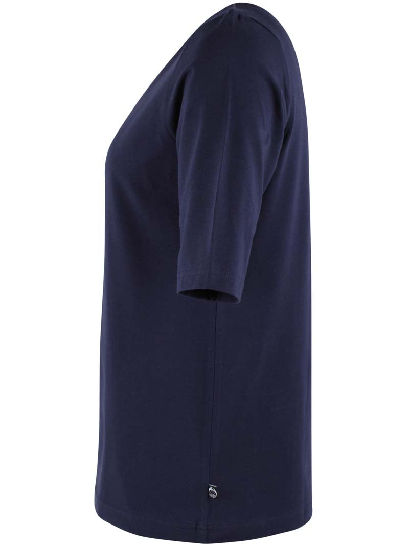 Navyblå t-shirt til kvinder