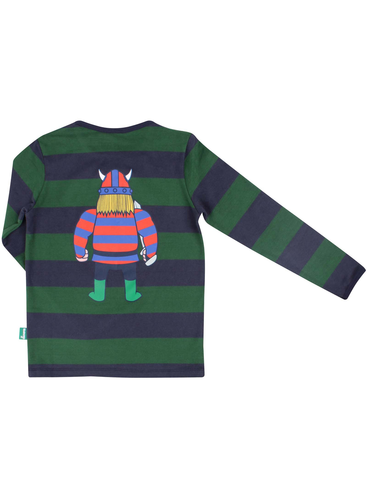 Stribet bluse til børn med viking