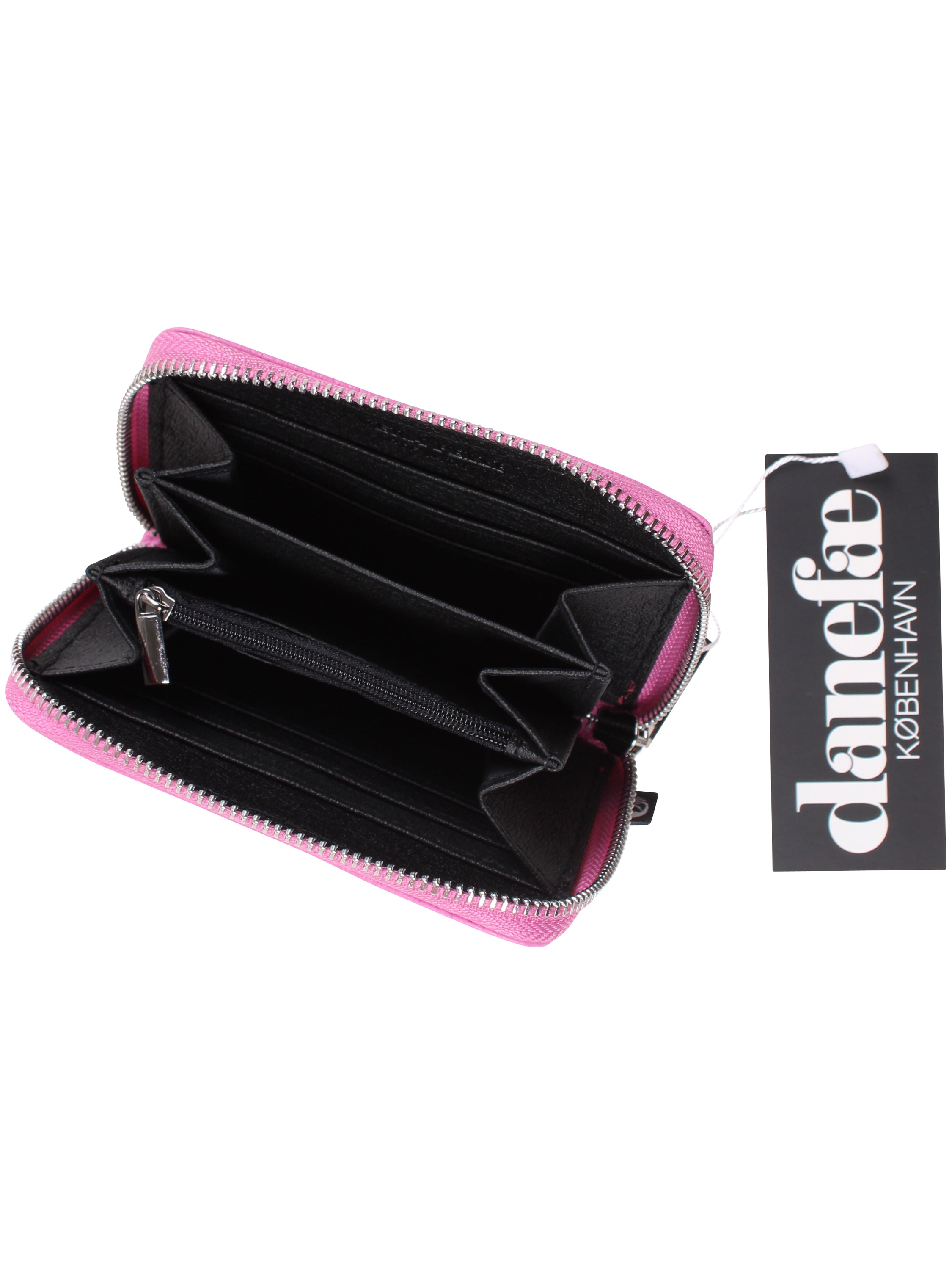 Danesortedam Leather Zip-Wallet Flamingo
