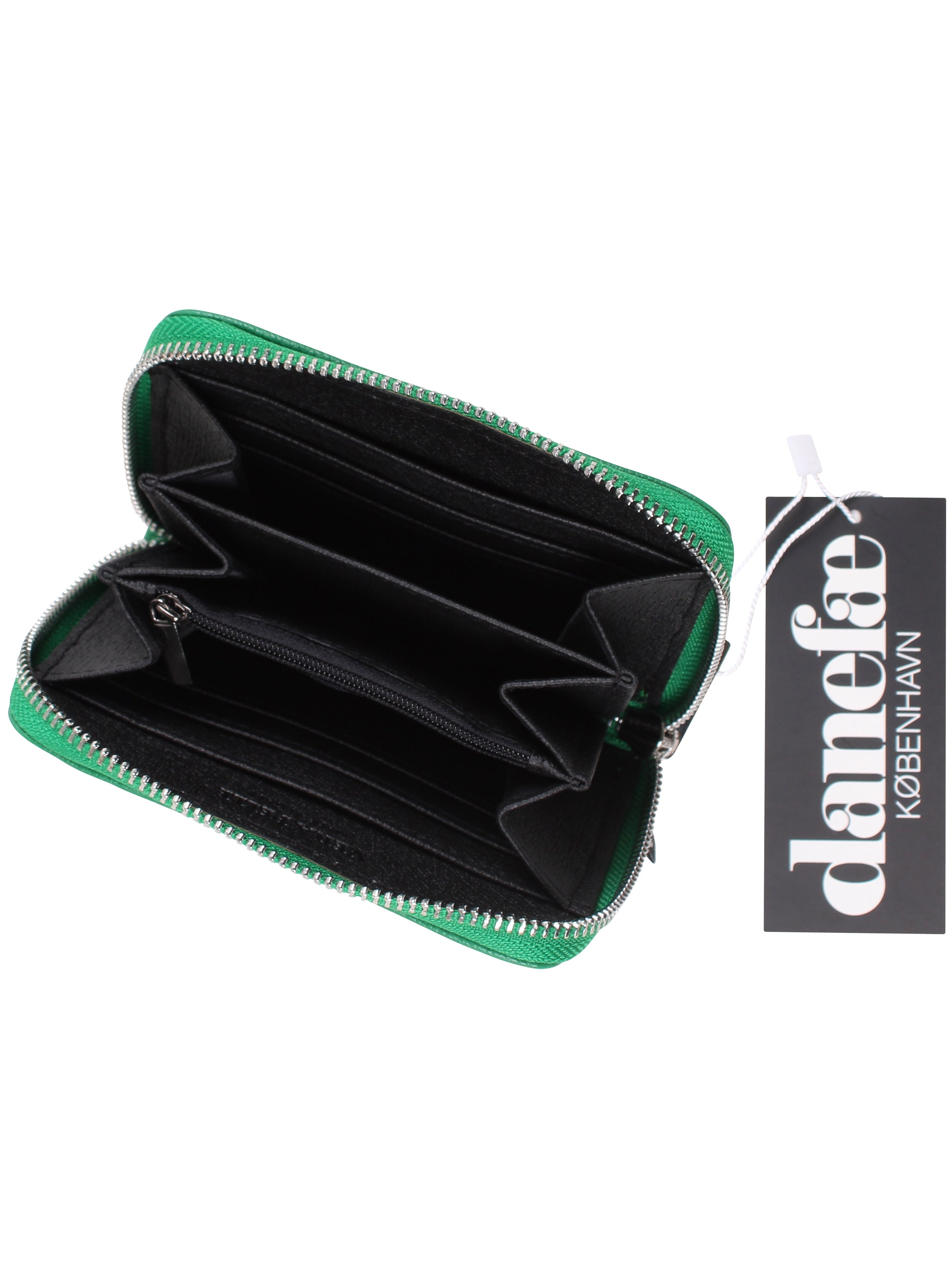 Danesortedam Leather Zip-Wallet Green