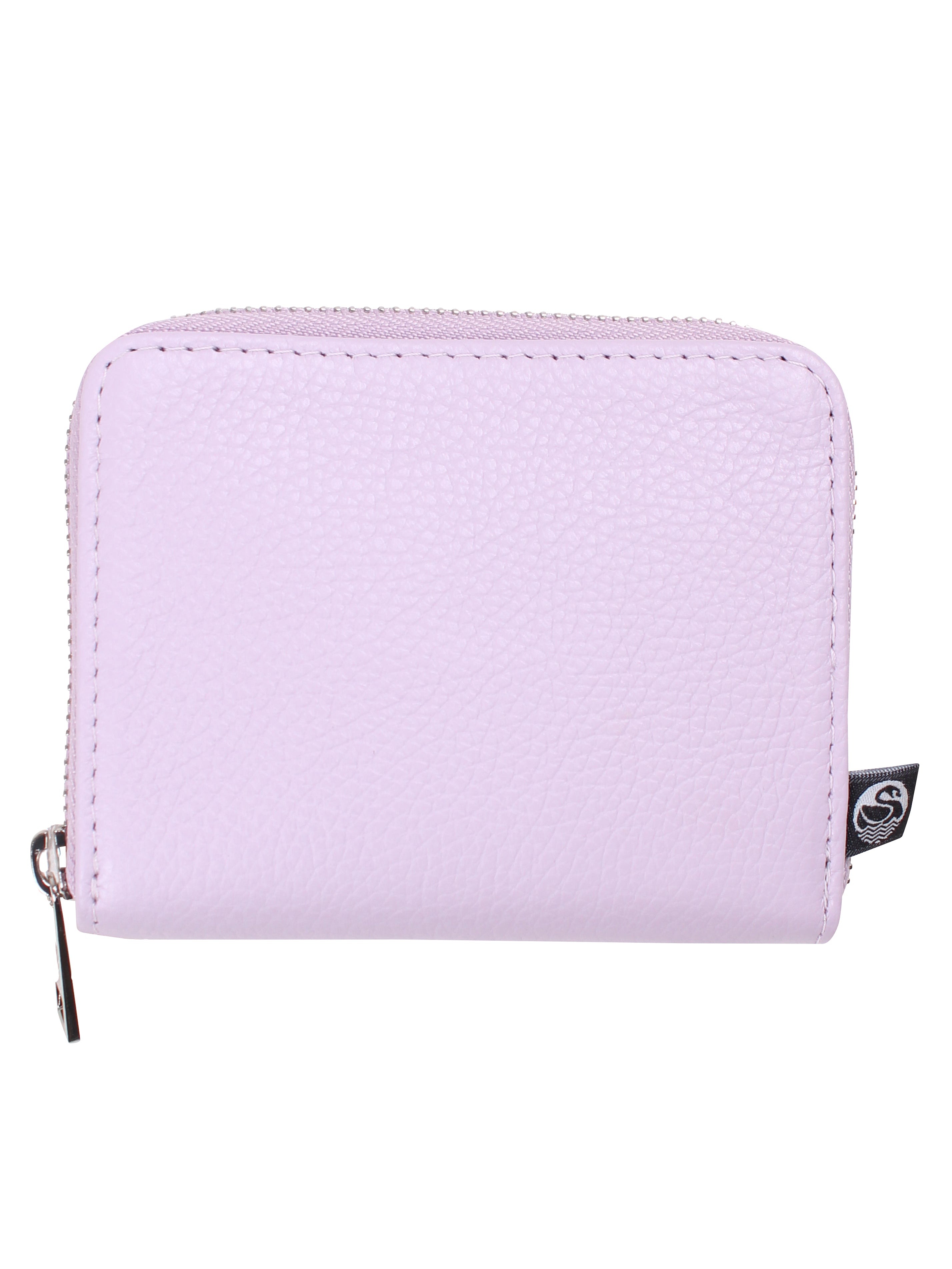 lilla læderpung med lynlås.