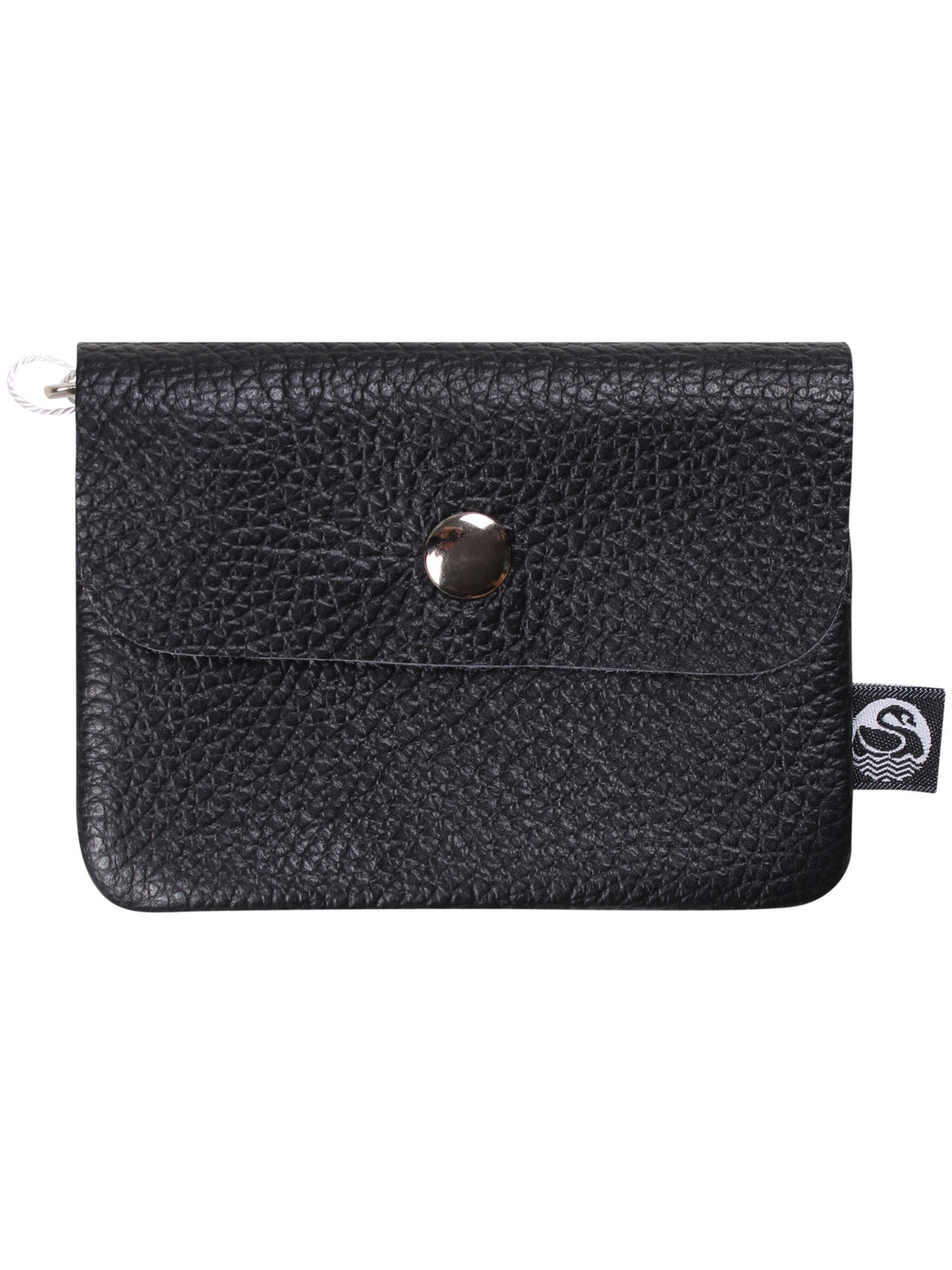 Sort læder pung lavet af ægte italiensk læder.