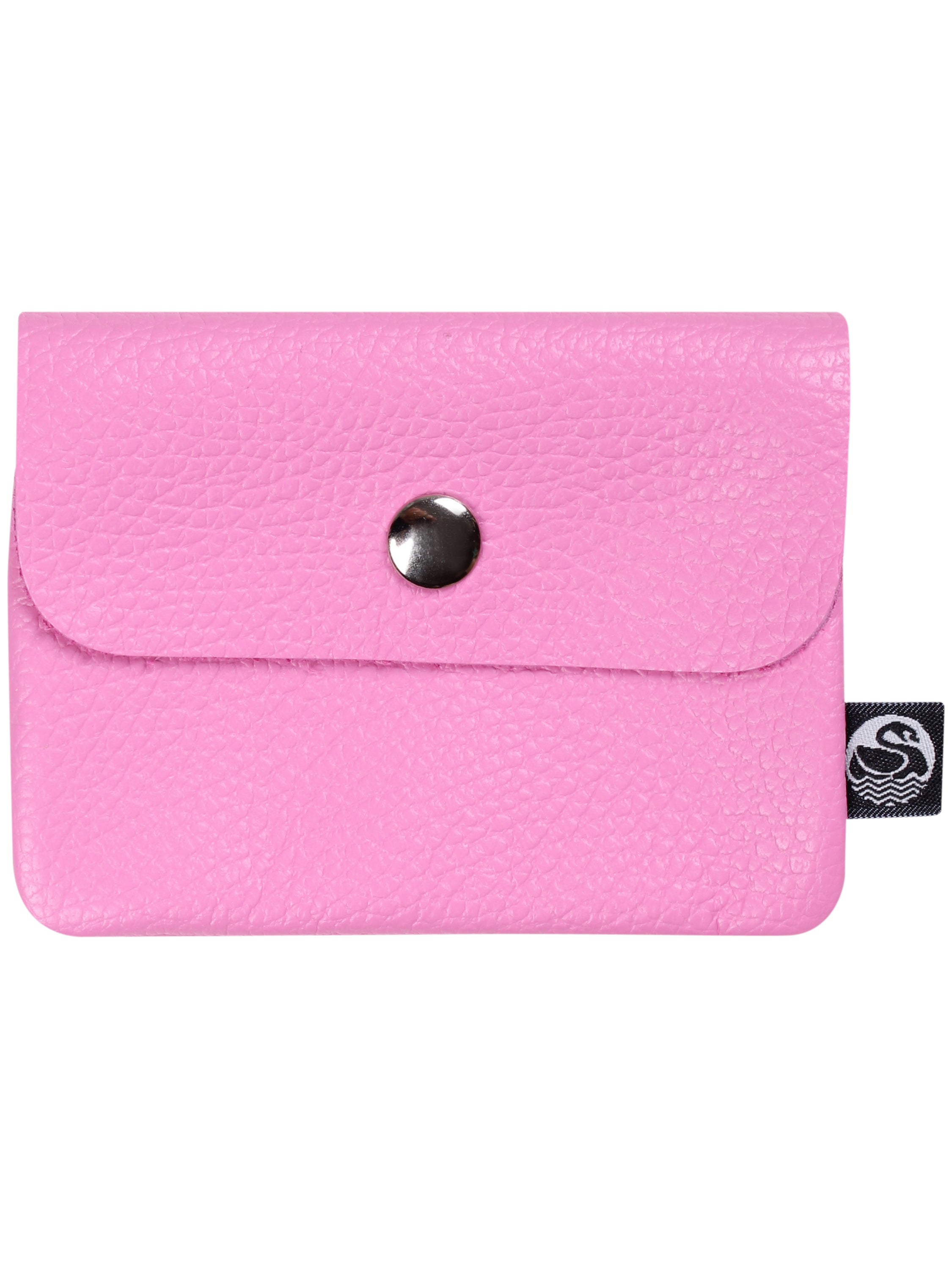 Lyserød læder pung lavet af ægte italiensk læder.