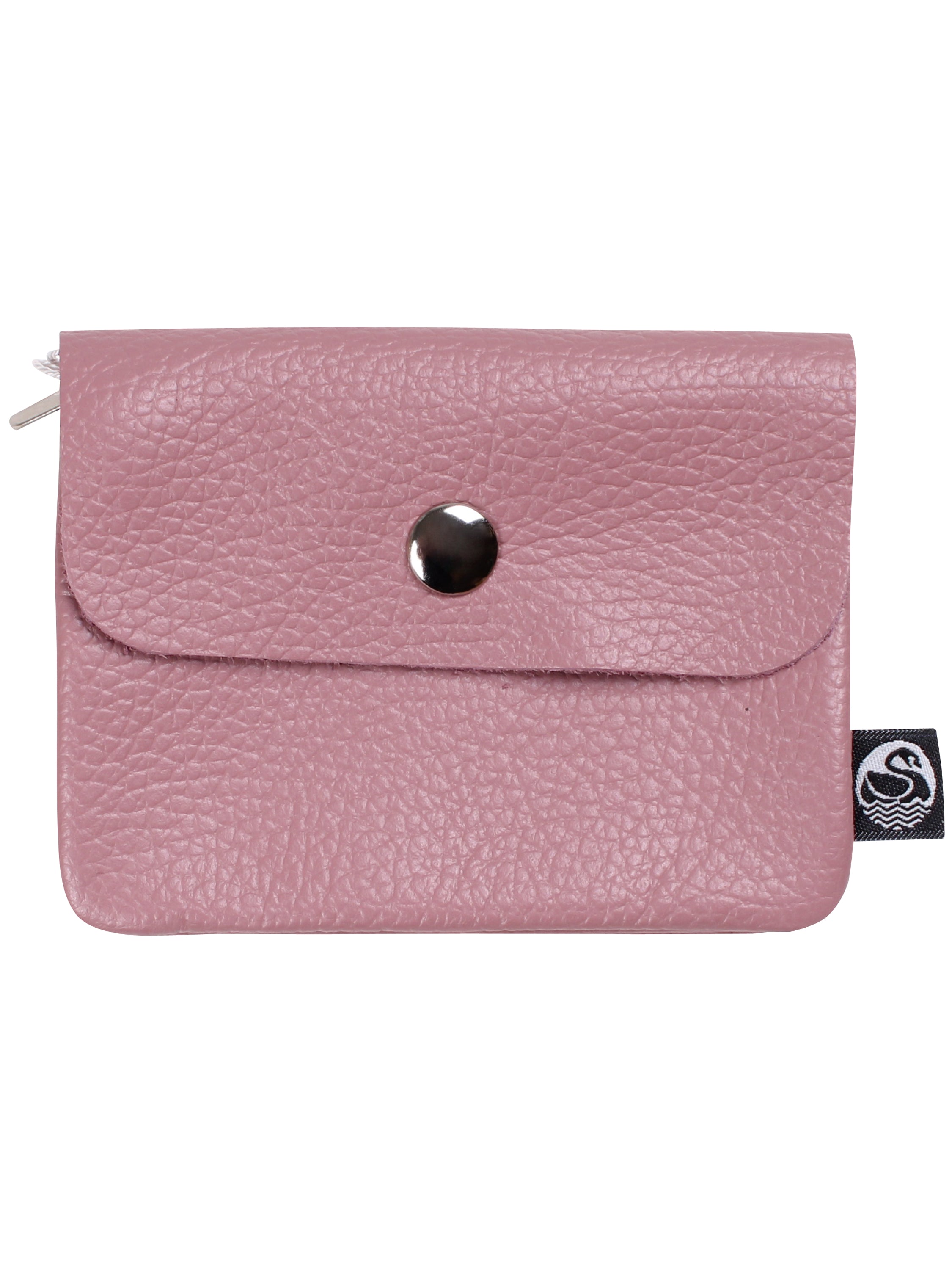 Støvet lilla læder pung lavet af ægte italiensk læder.