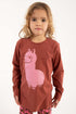 Lækker bluse til børn med print af lama