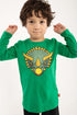 Sød bluse til børn med print af triceratops-dinosaur