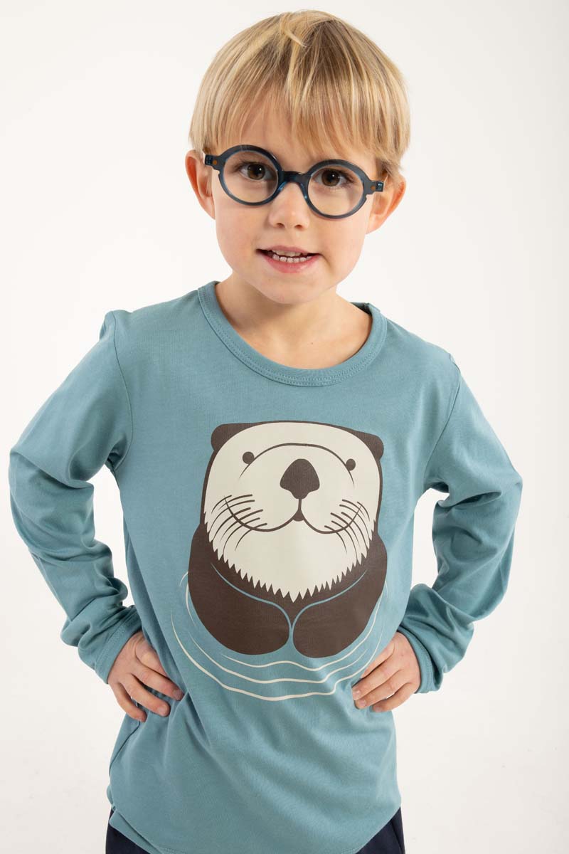 Sød bluse til børn med print af havodder