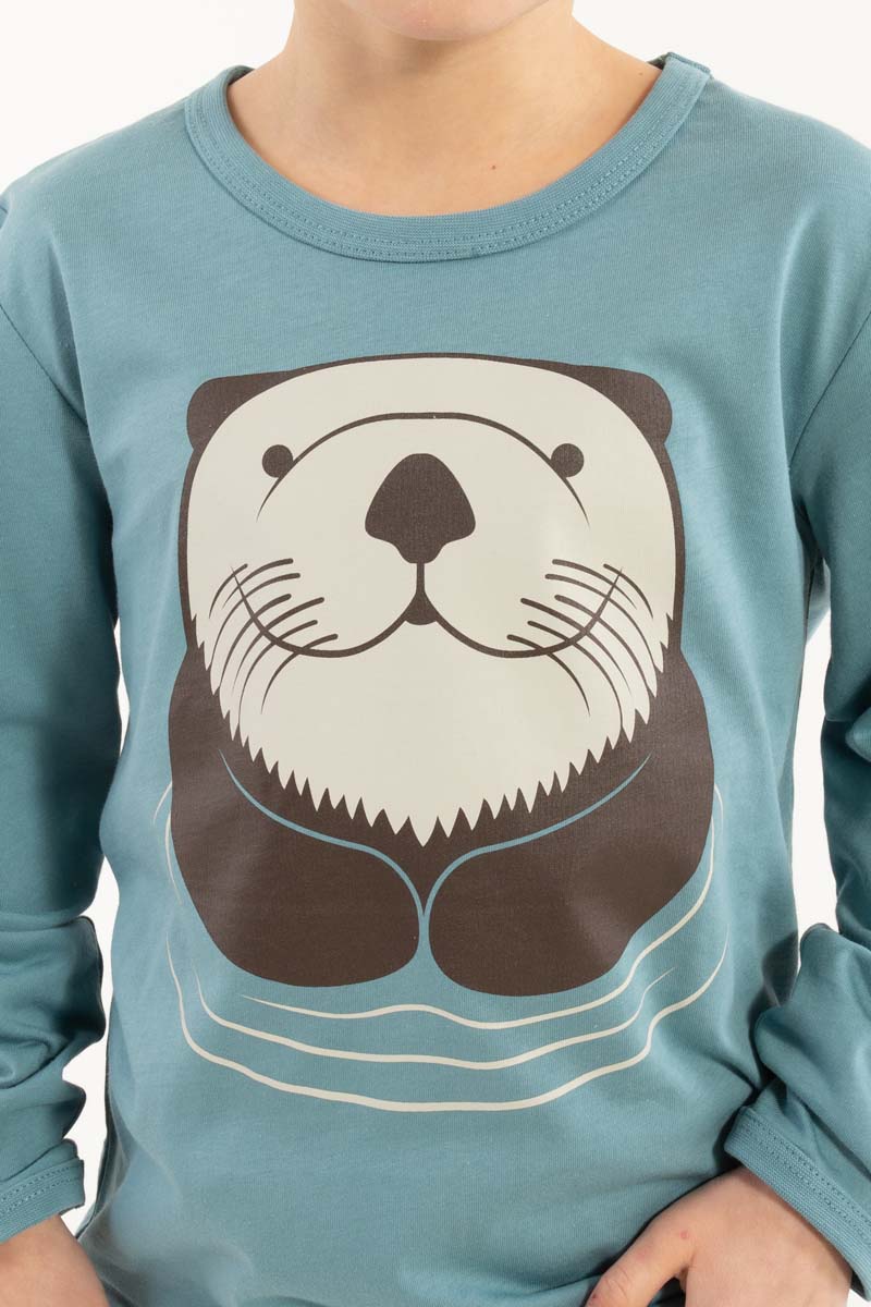 Sød bluse til børn med print af havodder