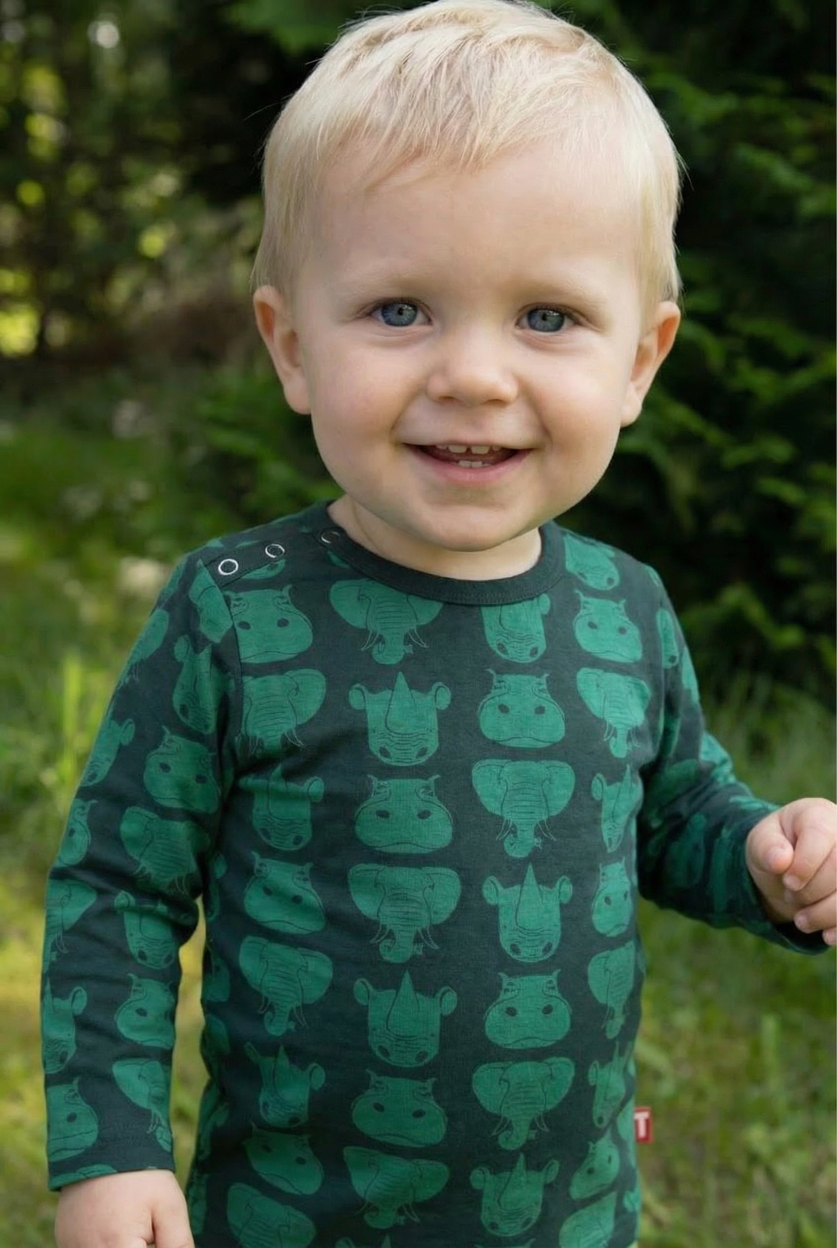 Dyrcritter Baby T Black Green TYKHUDER AOP