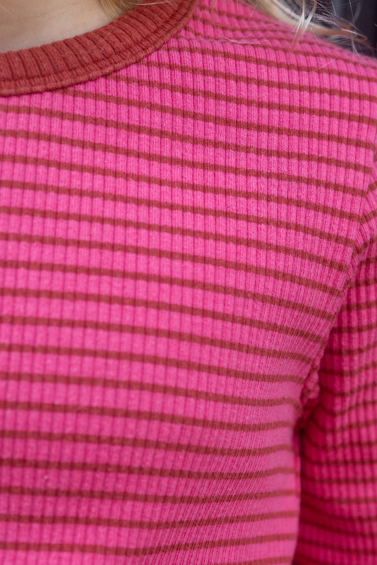 ESS - Danelemonade Ribbing Tee Soft Cherry/Chili