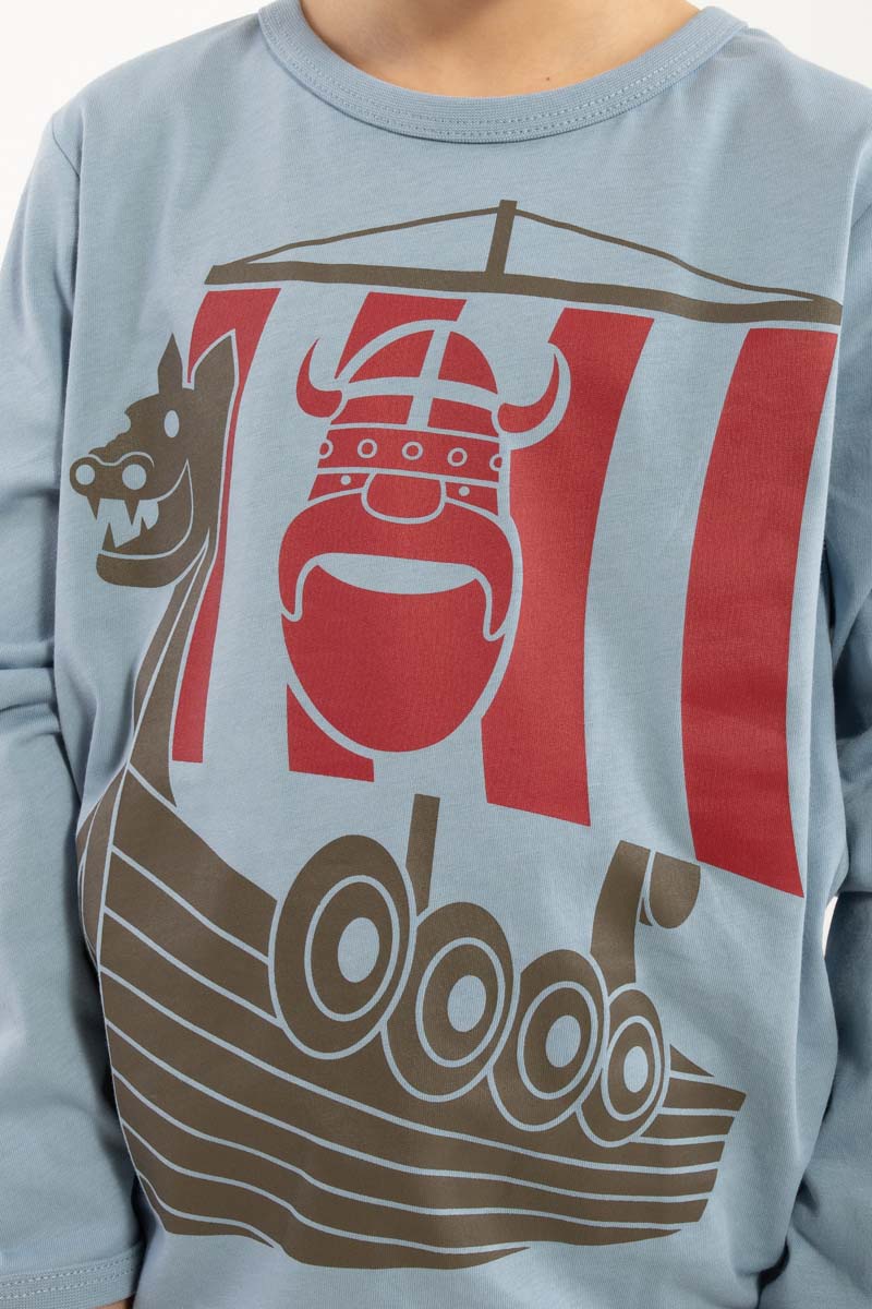 Bluse til børn med vikinge skib