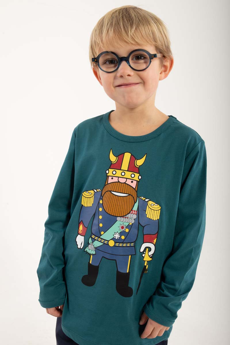 Bluse til børn med viking konge