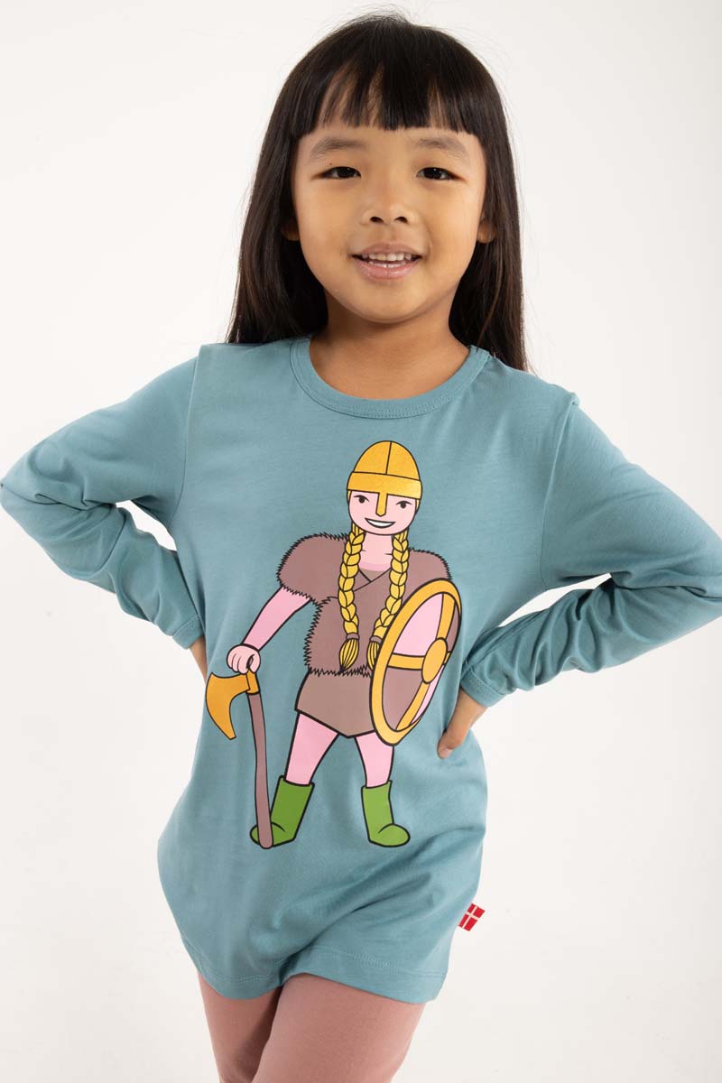 Bluse til børn med viking