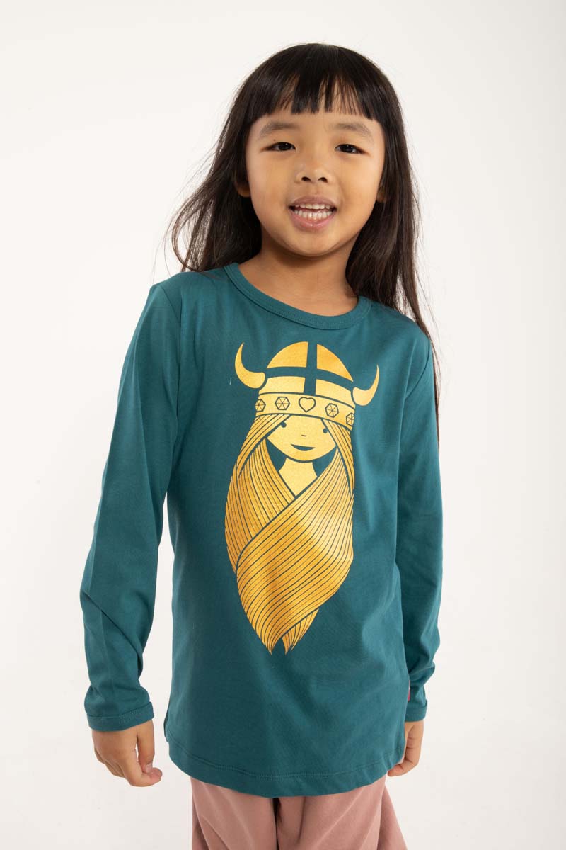 Bluse med viking til børn