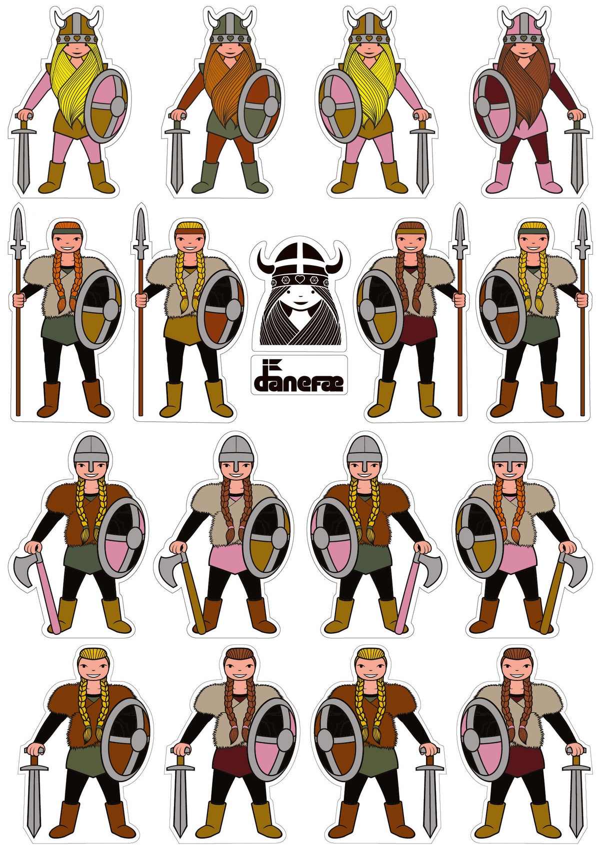 Danefae Sticker Sheet FREJA DIN VEN