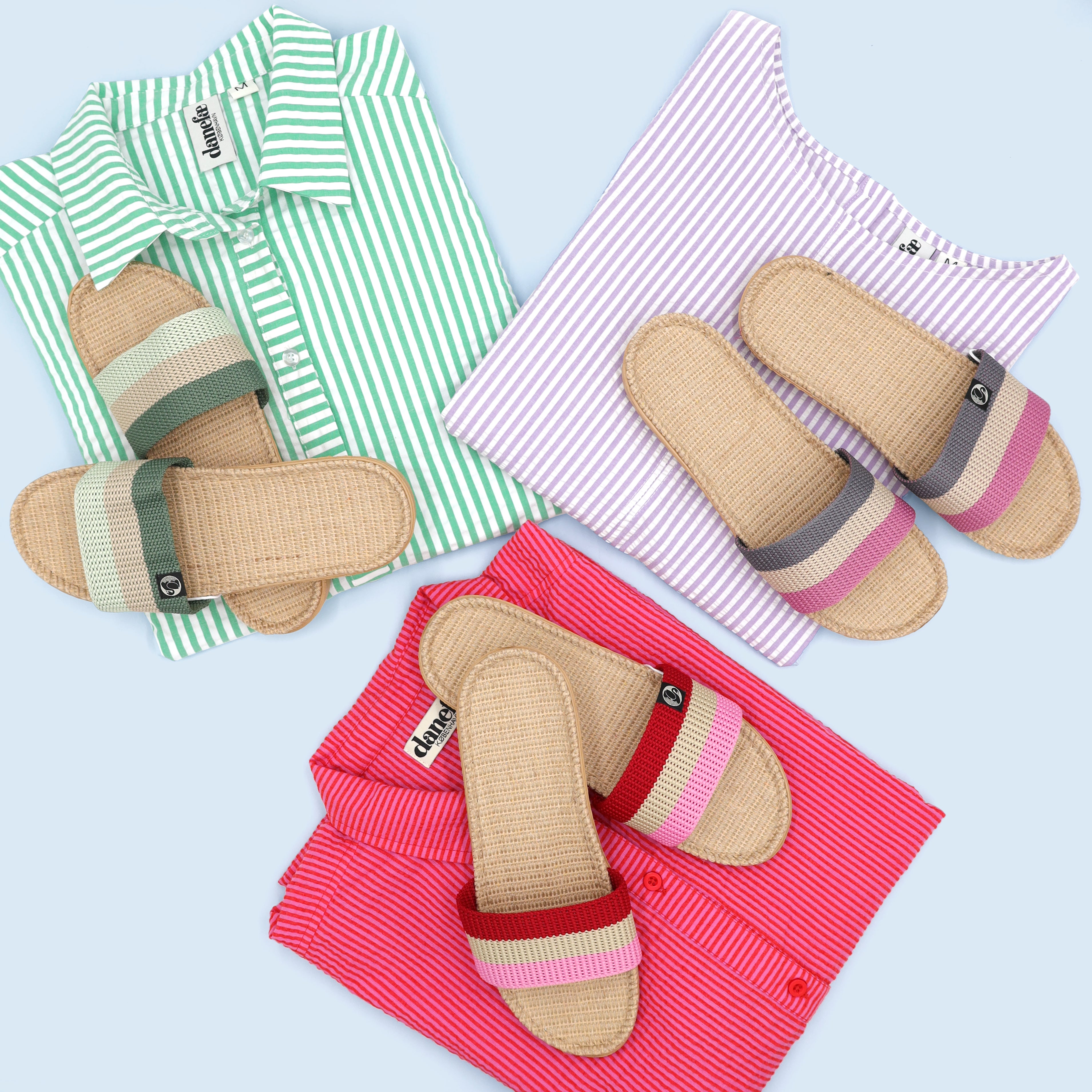 Danelulu Slippers Mint/Beige/Army