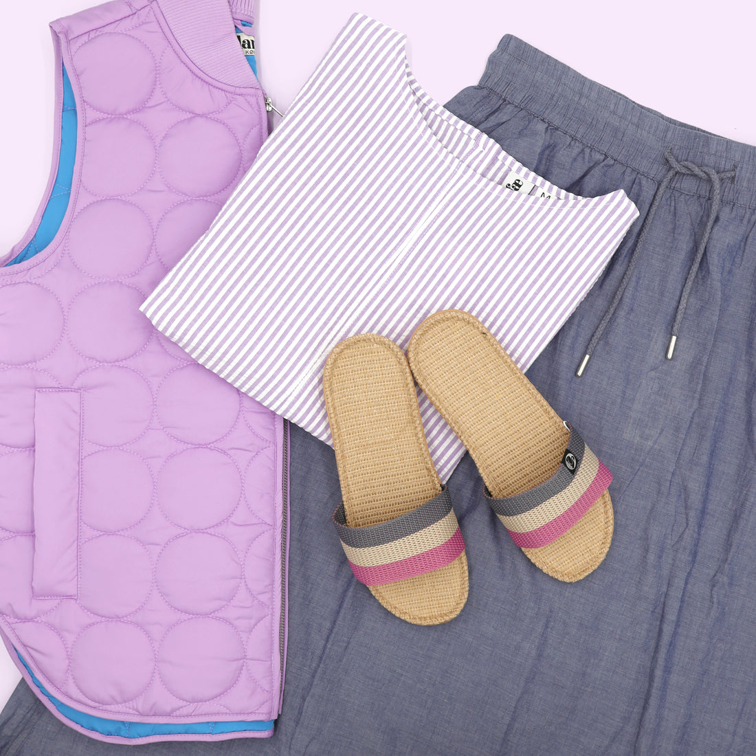 Danelulu Slippers Pink/Beige/Grey