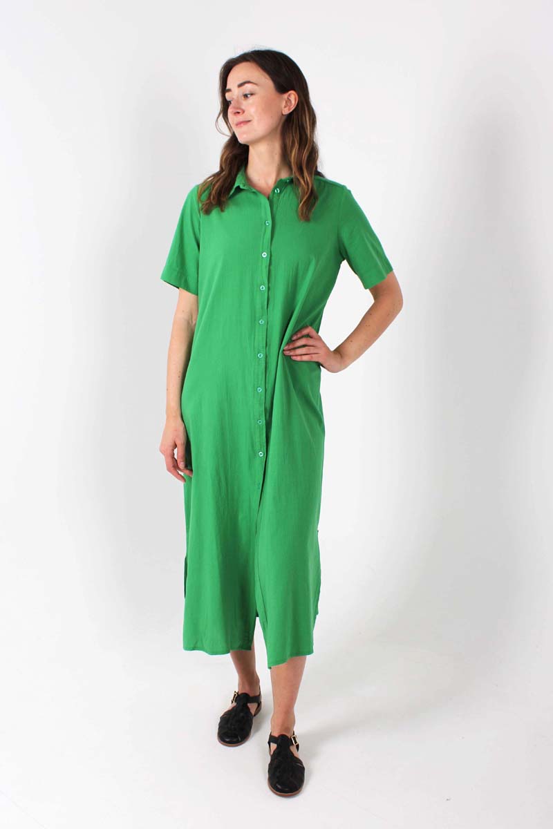 Danepippi SS Seersucker Kleid Grün