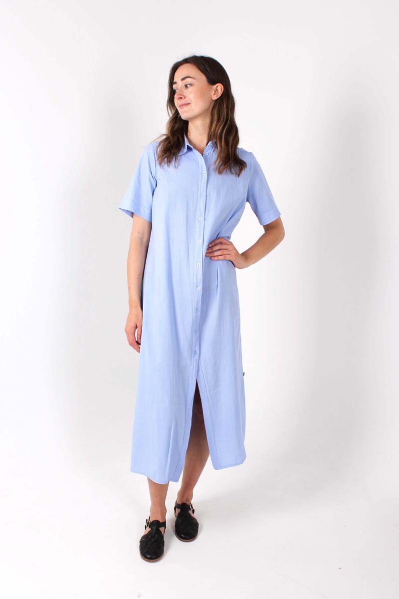 Danepippi SS Seersucker Dress Ice Blue