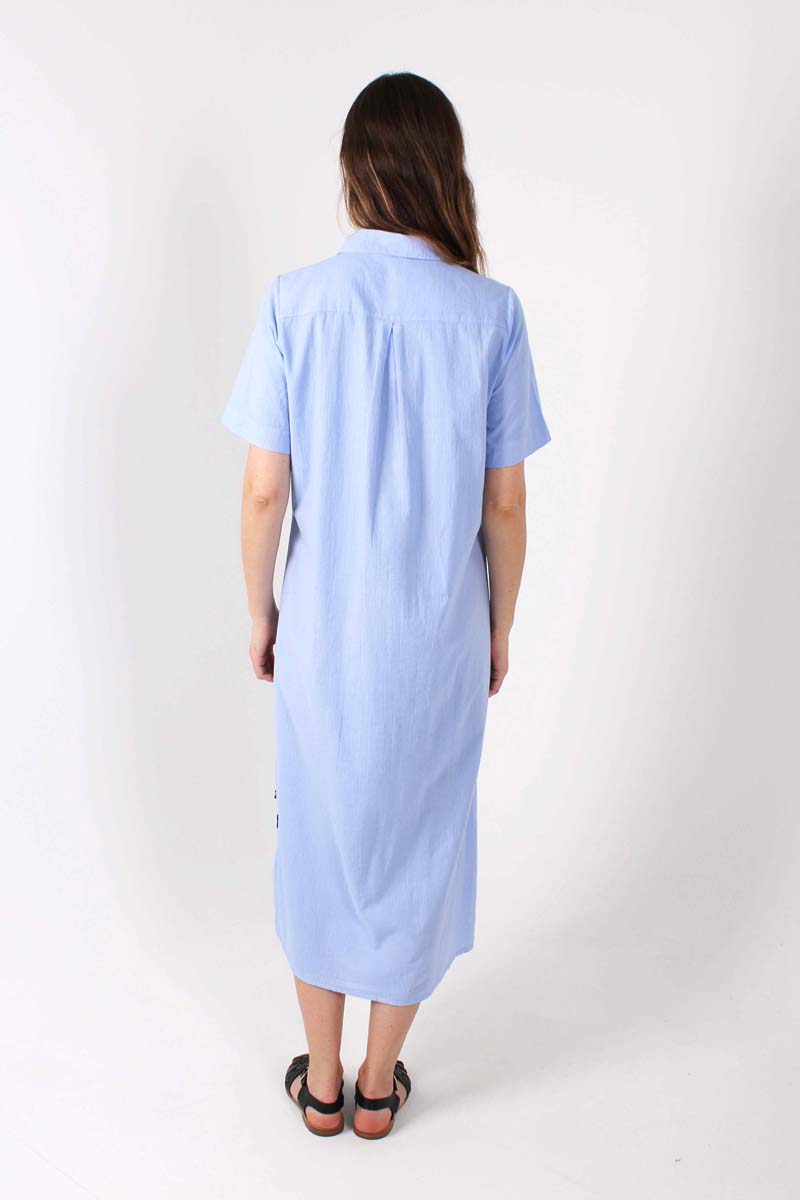 Danepippi SS Seersucker Dress Ice Blue