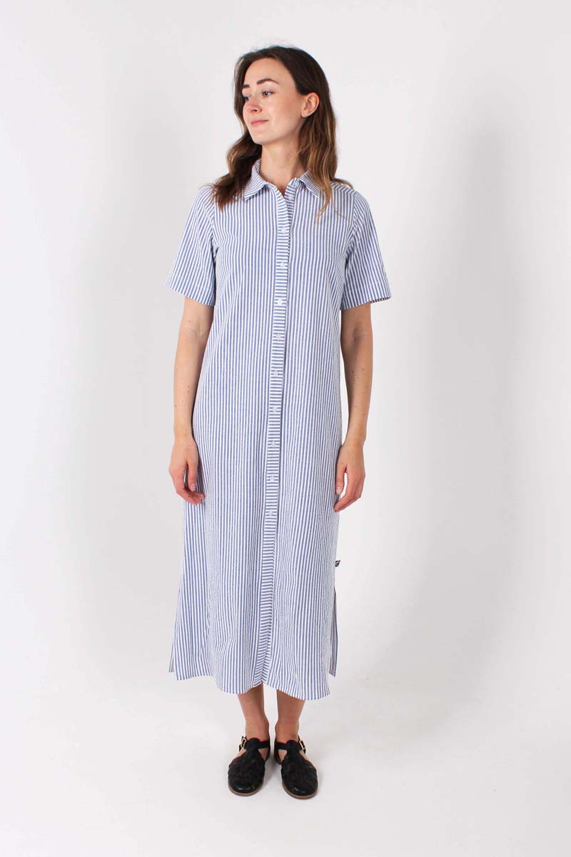 Danepippi SS Searsucker Dress Navy/Chalk