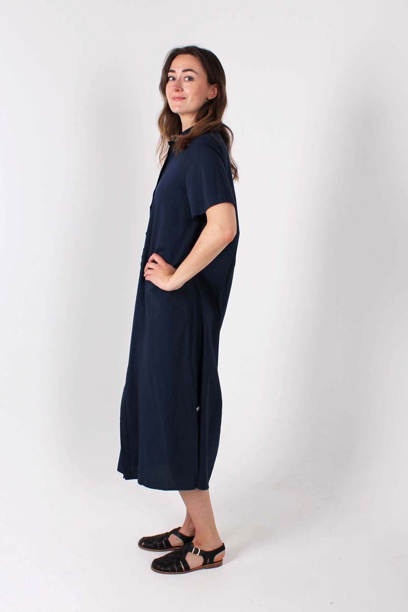 Danepippi SS Seersucker Dress Dk Navy