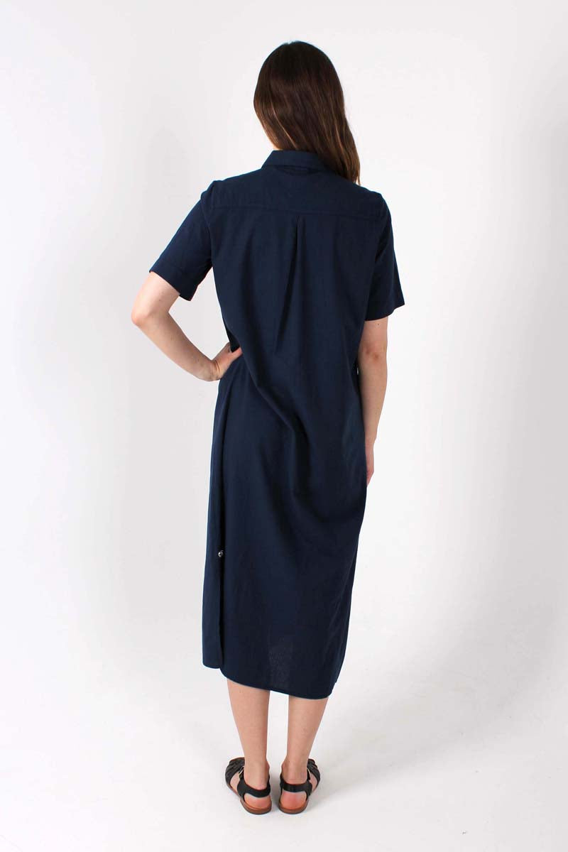 Danepippi SS Seersucker Dress Dk Navy