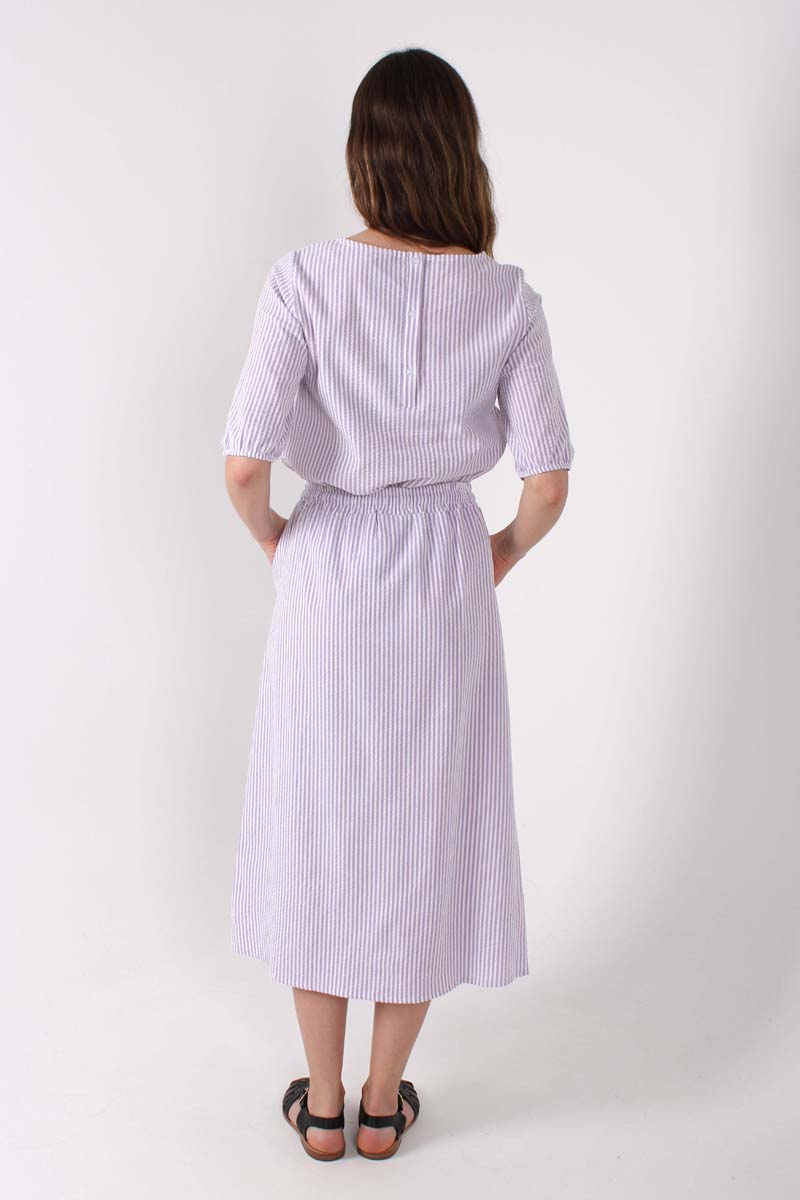 Danecremant Seersucker Shirt Lavender/Chalk