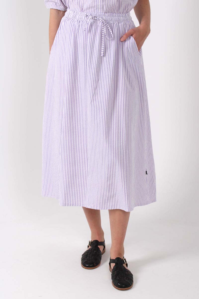 Danespresso Seersucker Skirt Lavender/Chalk