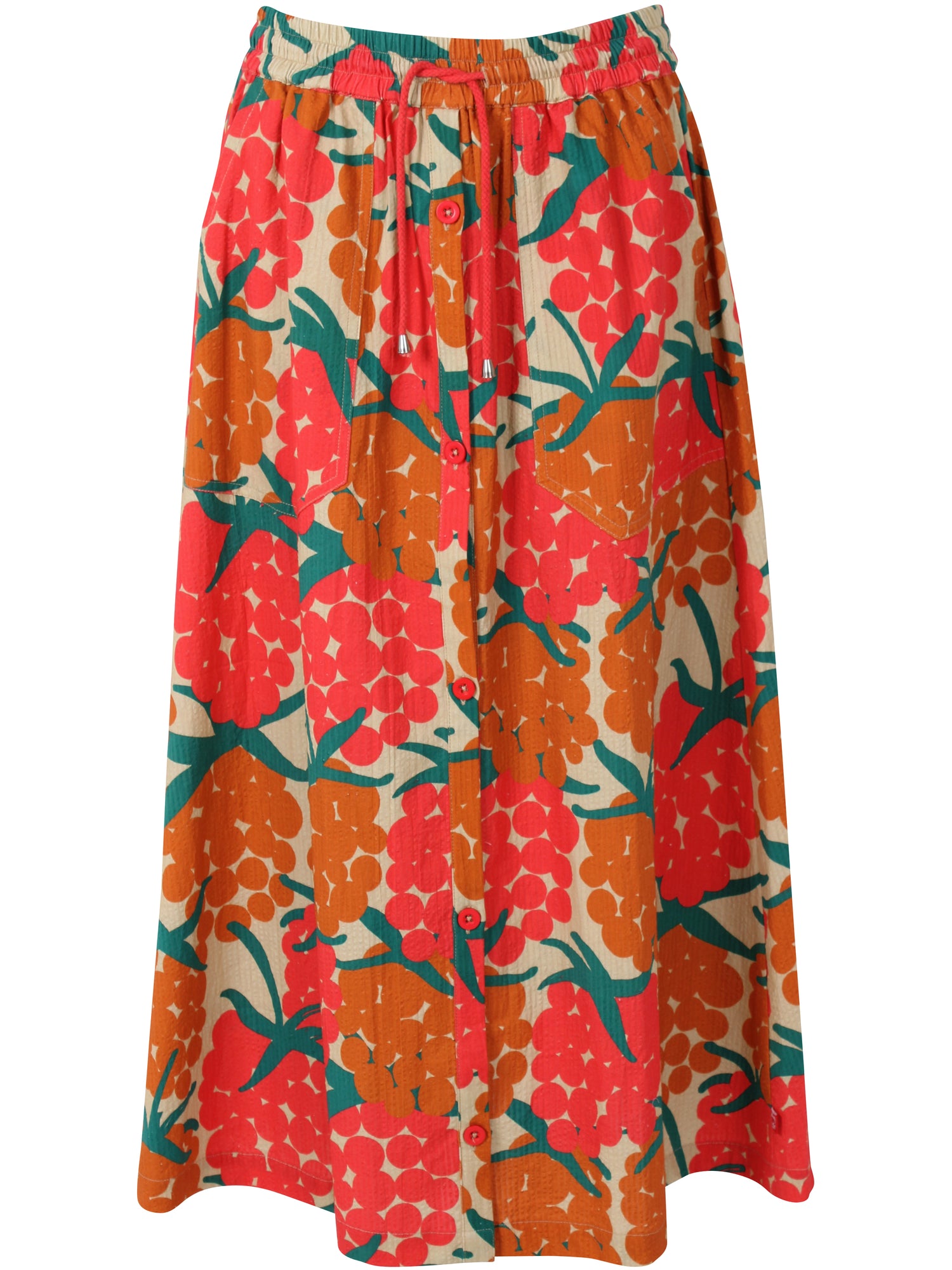 Danevisit Seersucker Skirt Beige MAXIBERRY