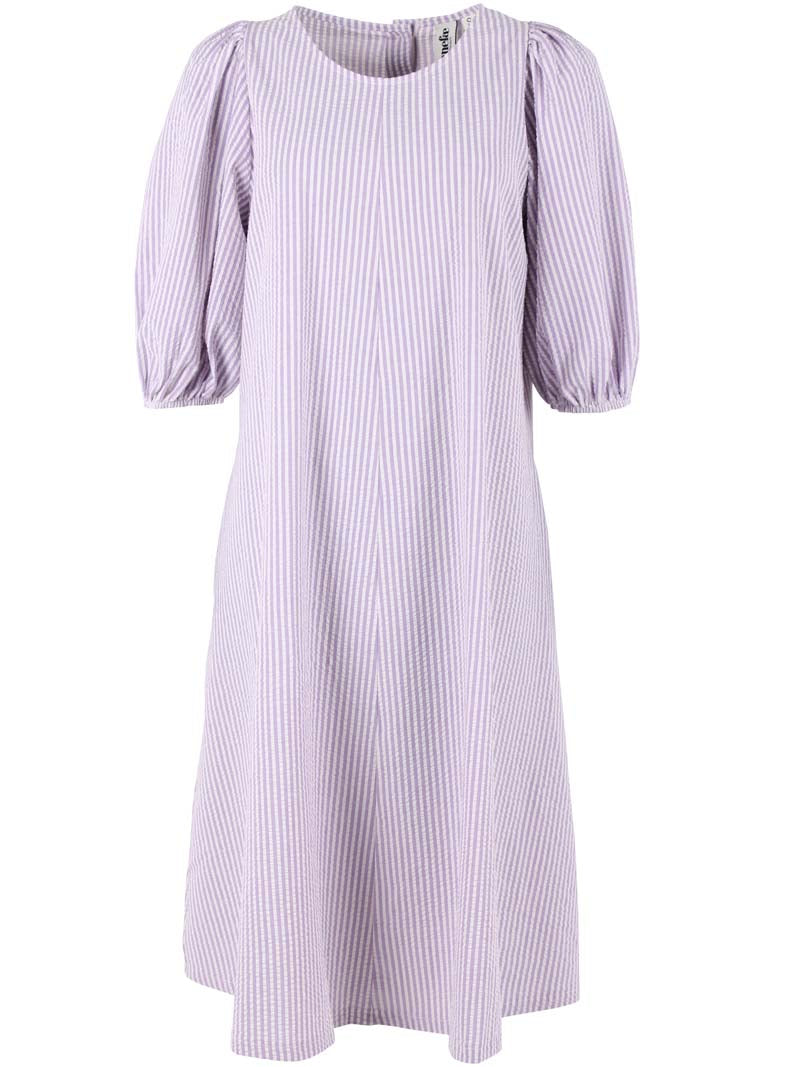 Daniris Seersucker Kleid Lavendel/Kreide