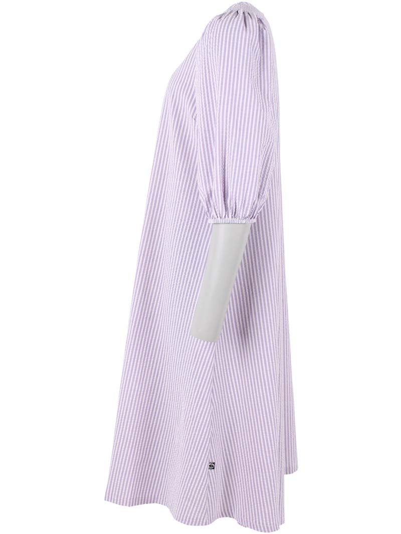 Daniris Seersucker Kleid Lavendel/Kreide
