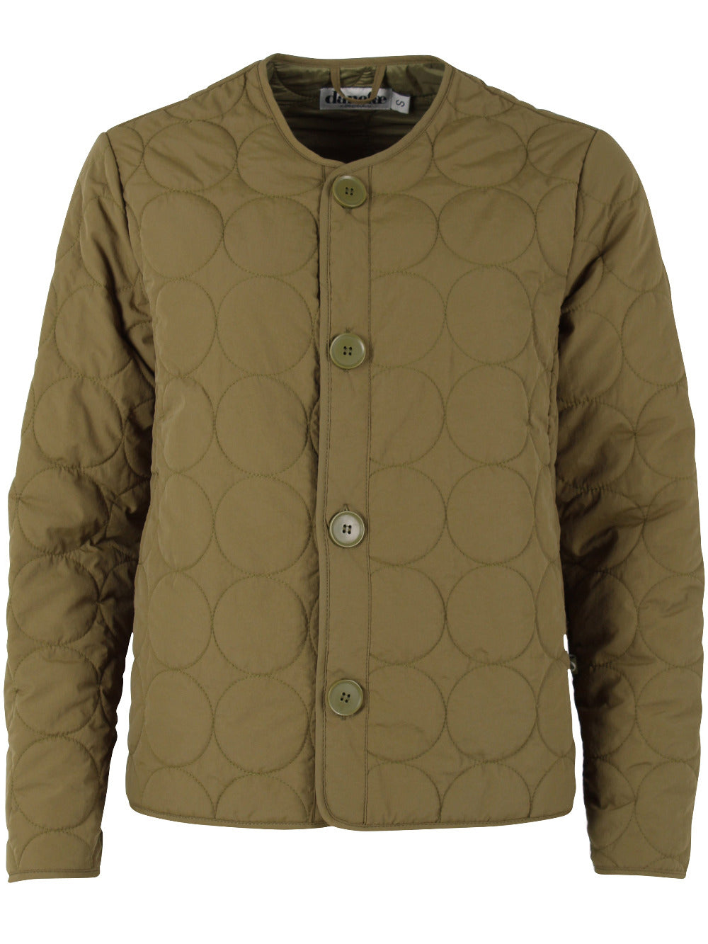 Fin quiltet termojakke i olivengrøn til kvinder