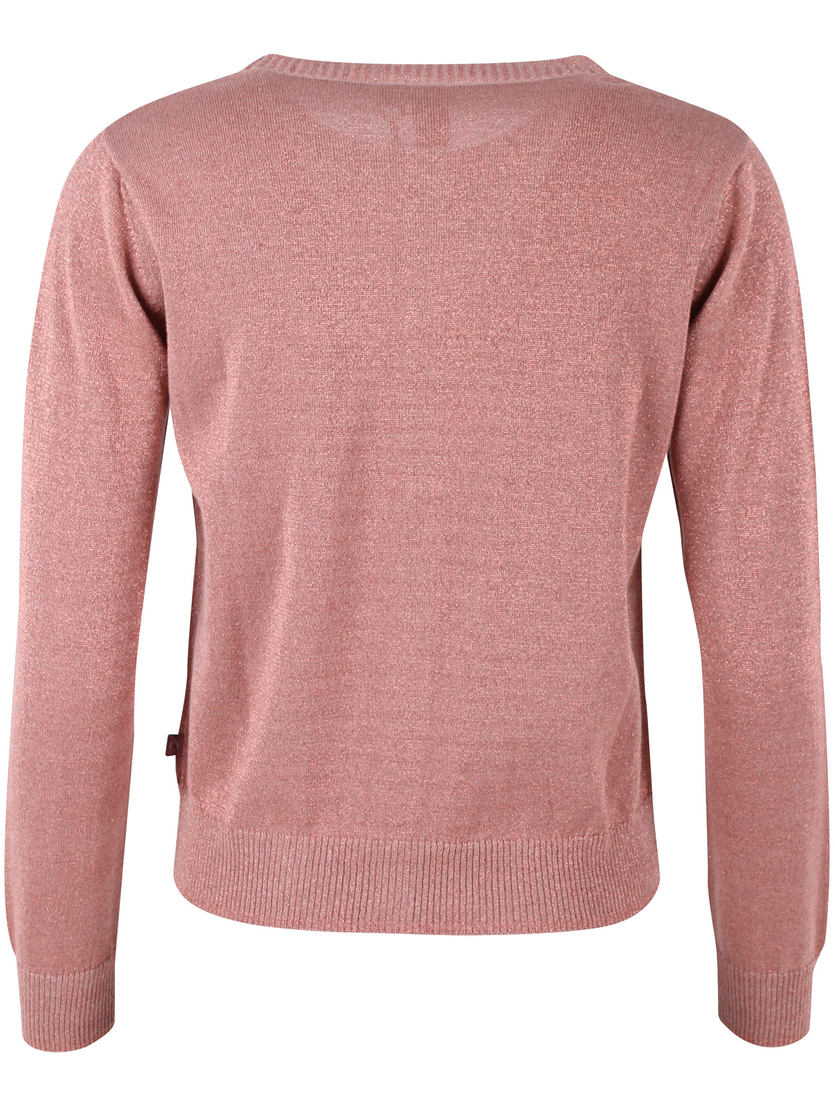Fin cardigan med glitter i rosa beige til kvinder