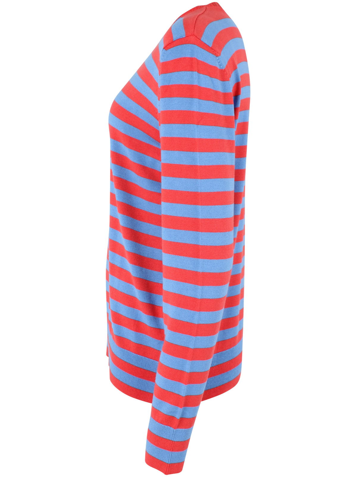 Danedinner Viscose Sweater Waterblue/Summer Red
