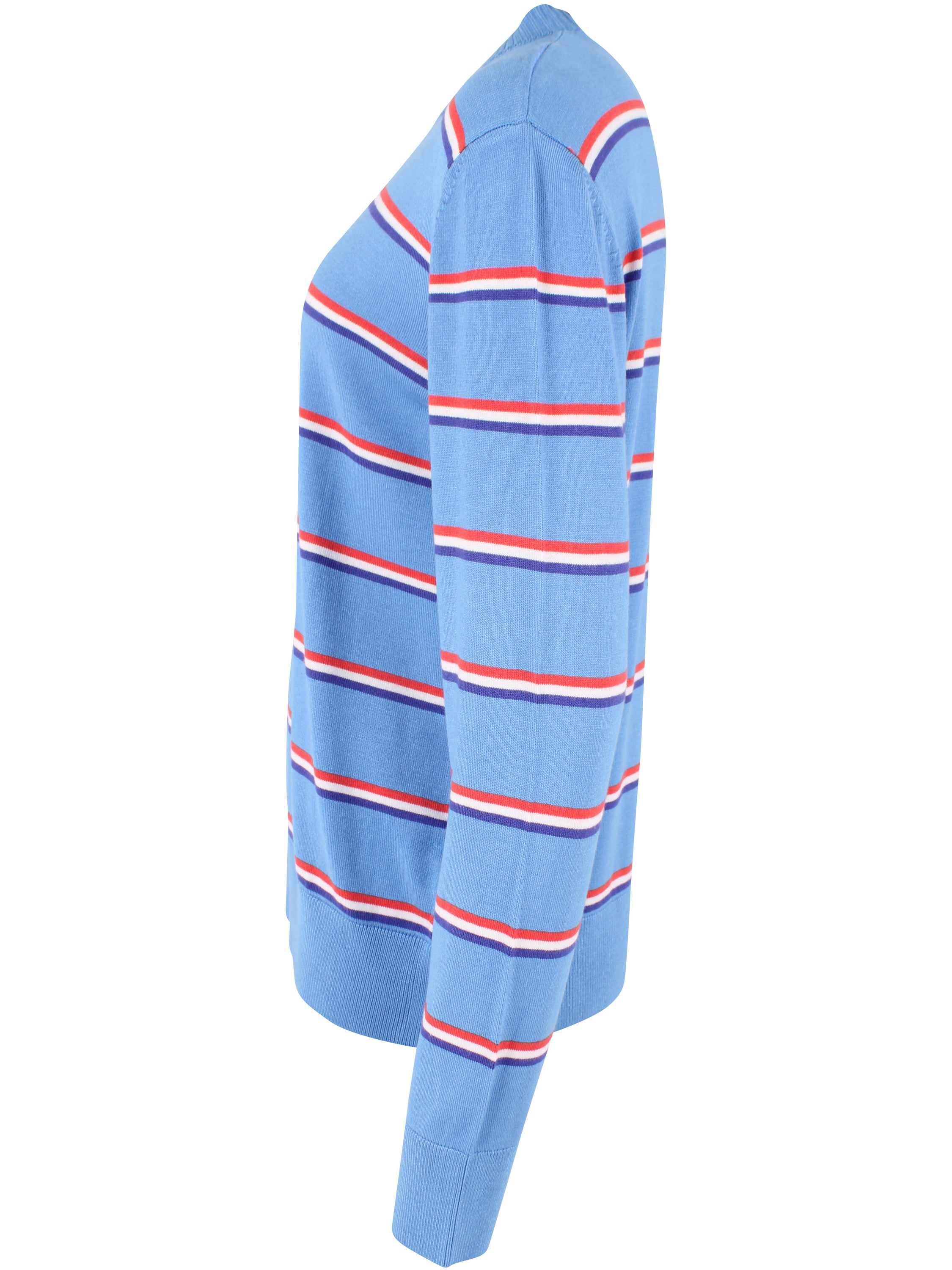 Danedinner Viscose Sweater Waterblue TRIOSTRIPE
