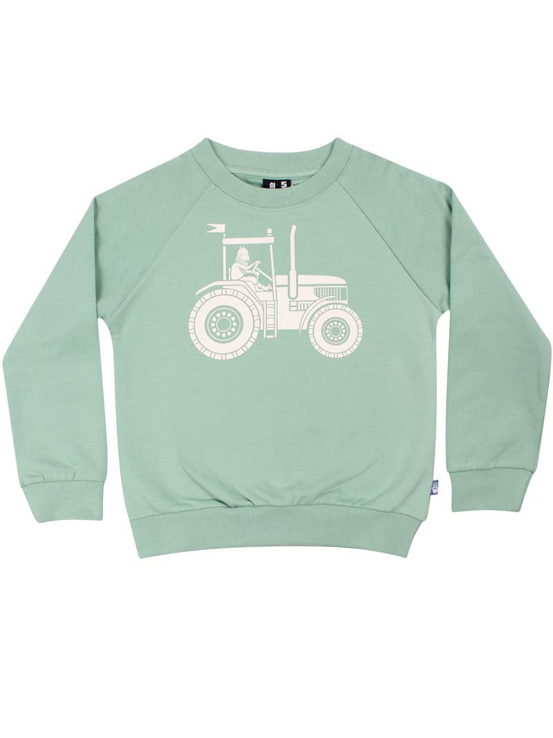 Sweater til børn med traktor og viking