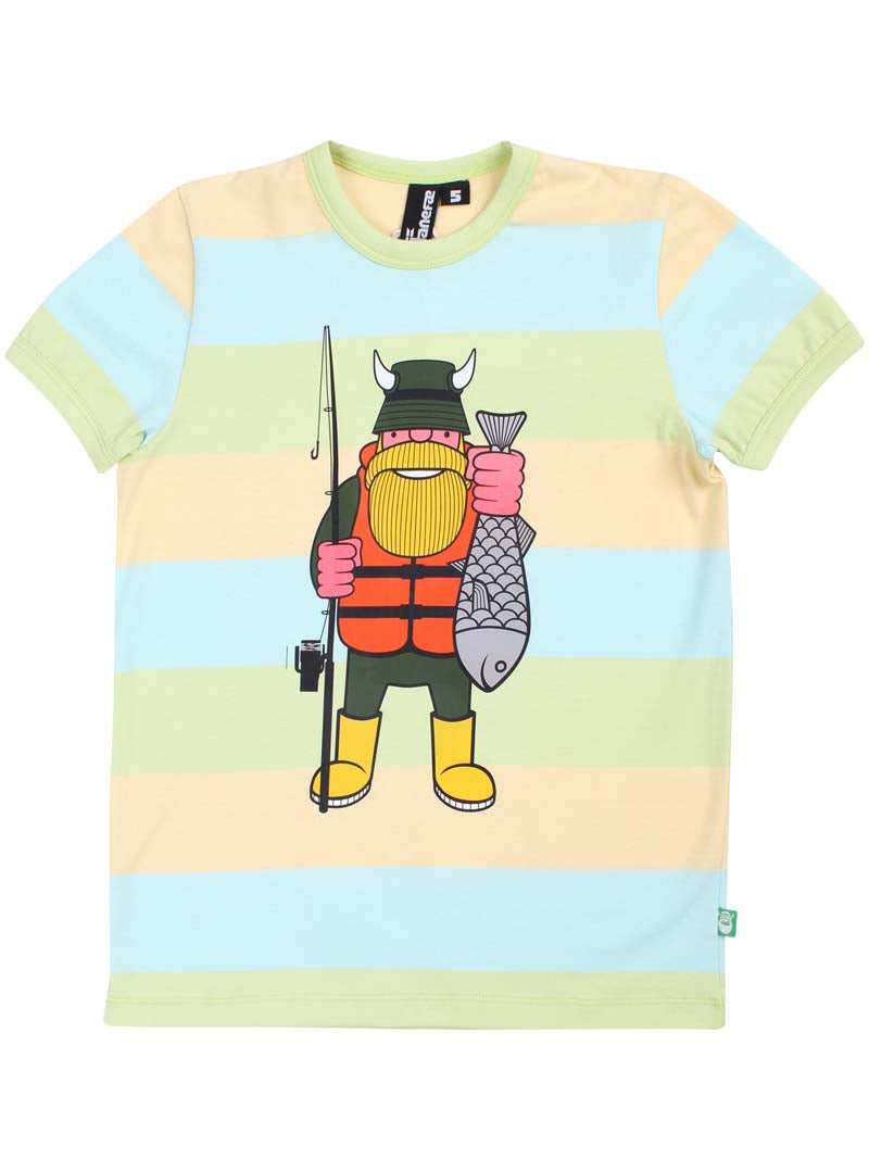 t-shirt med fisker viking