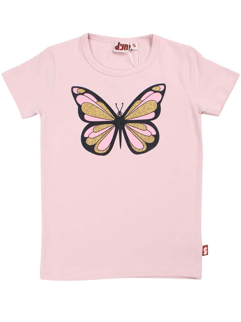 T-shirt til børn med sommerfugl
