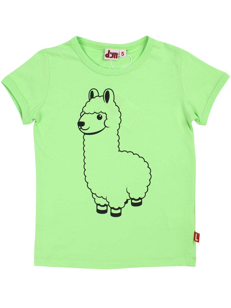 T-shirt til børn med sej lama