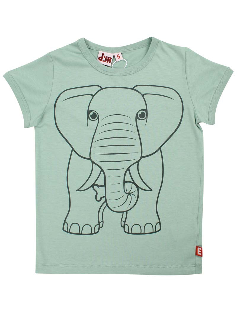 T-shirt til børn med elefant