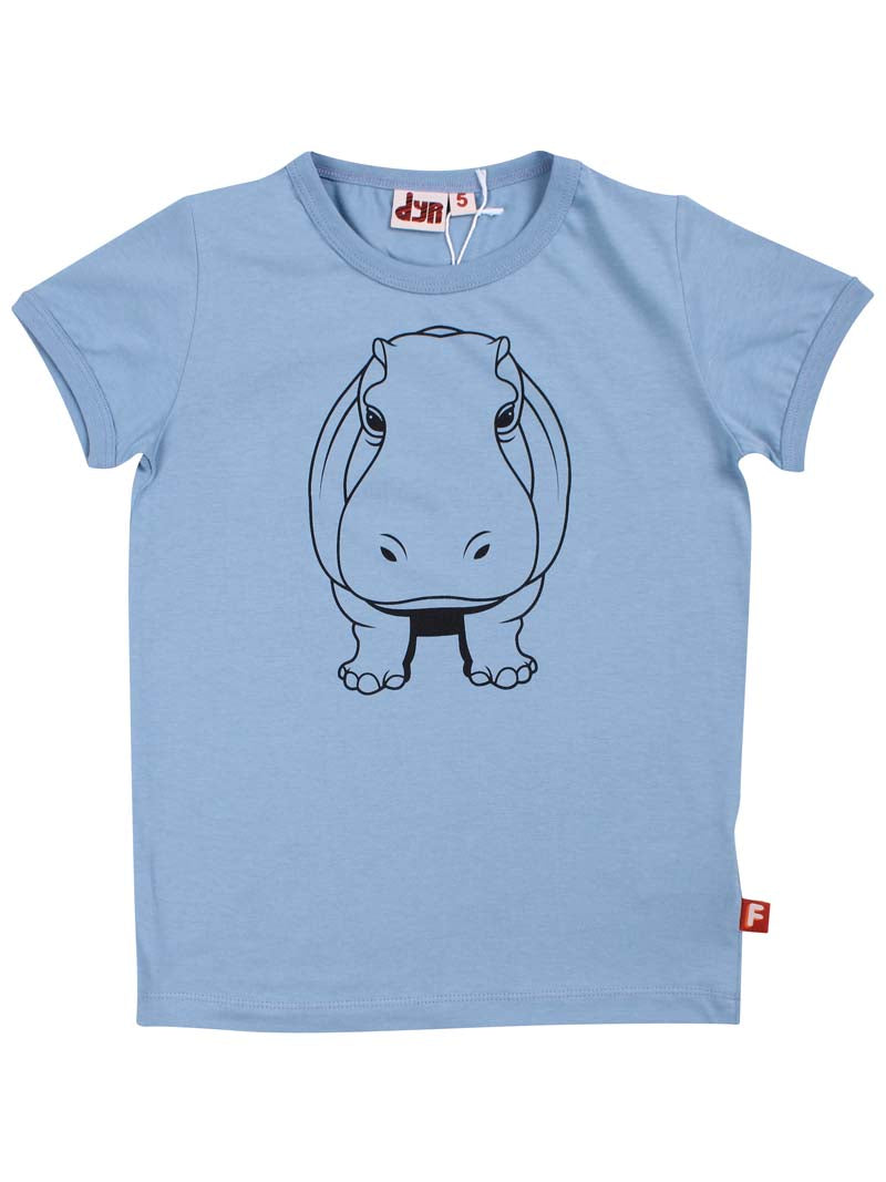 T-shirt til børn med flodhest