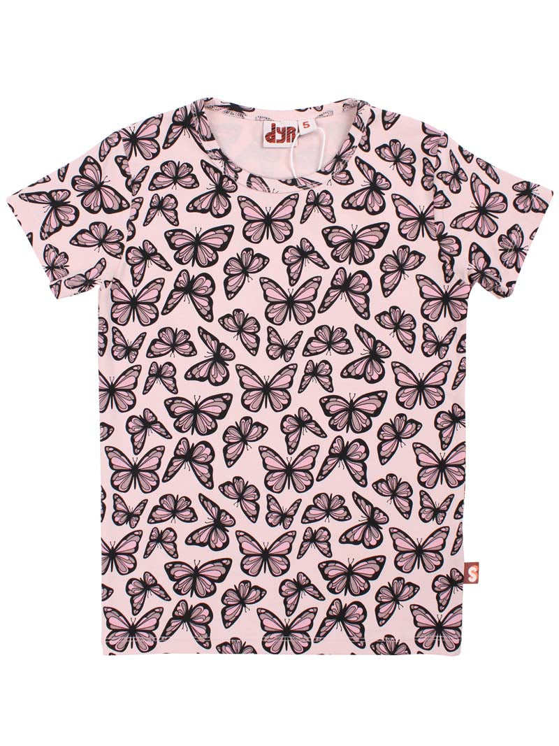 T-shirt til børn med sommerfugl