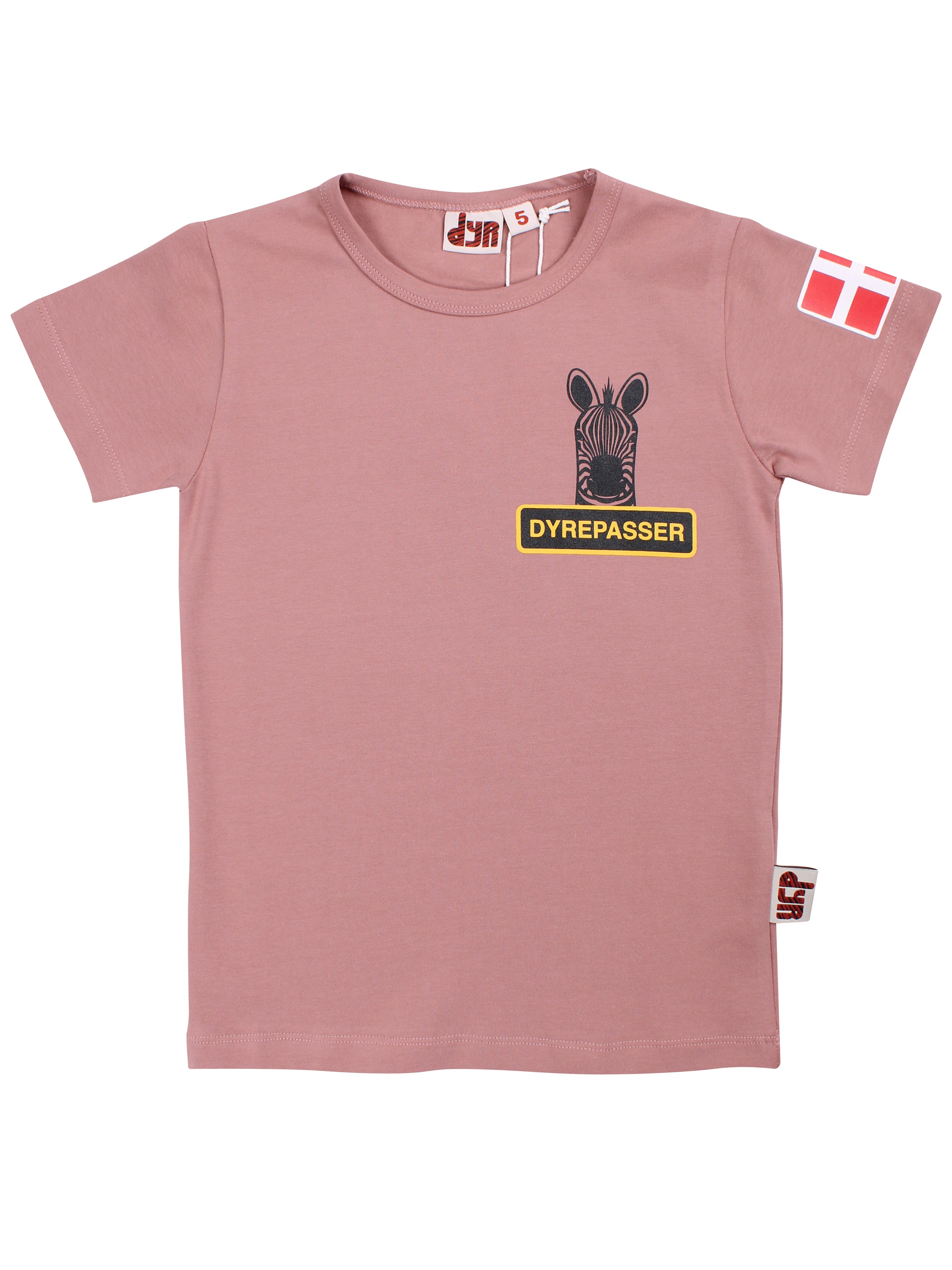 Sød kortærmet dyrepasser t-shirt til børn med print af zebra