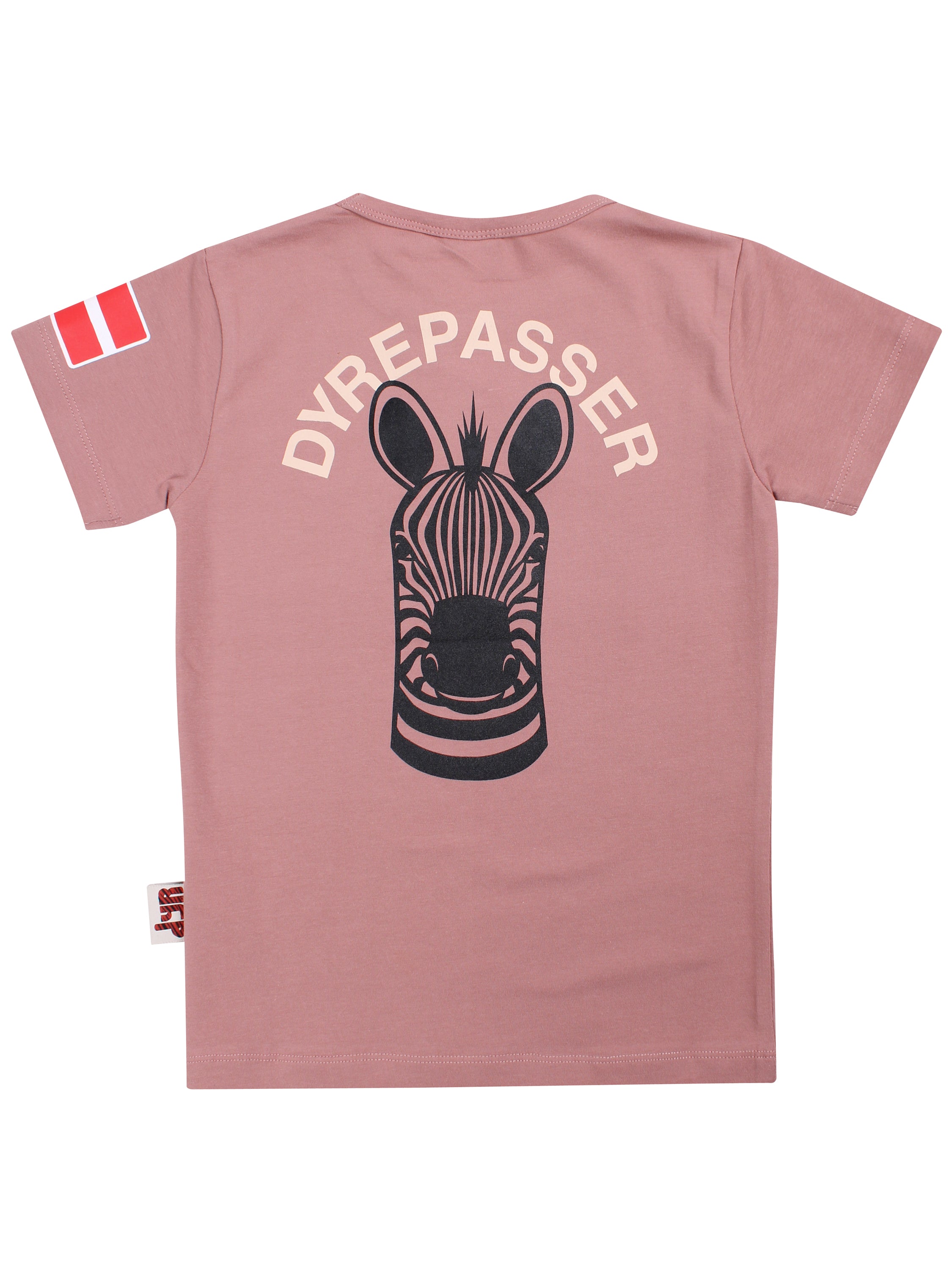 Sød kortærmet dyrepasser t-shirt til børn med print af zebra
