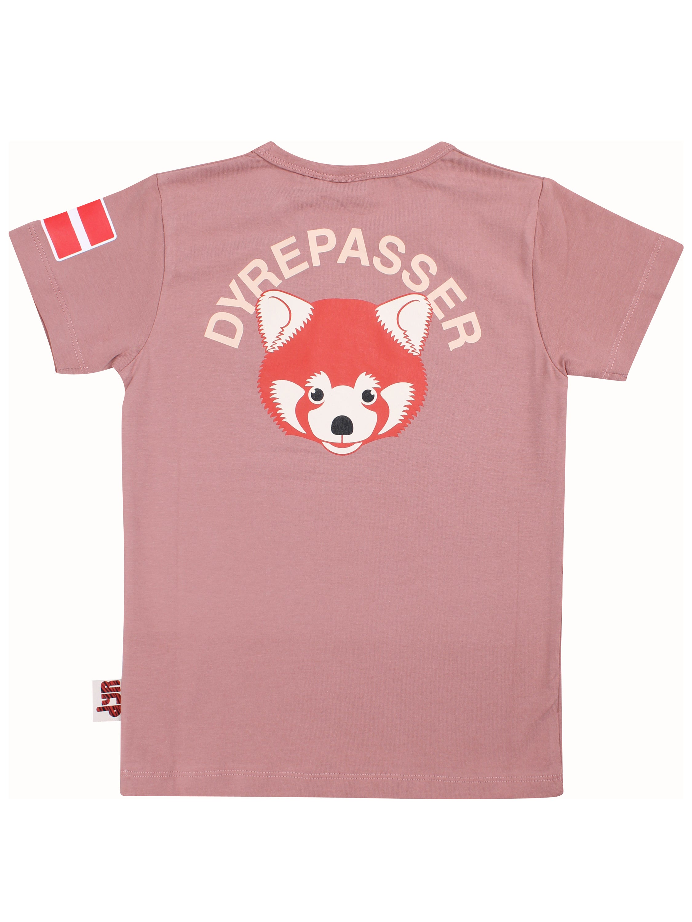 Sød dyrepasser t-shirt til børn med print af rød panda