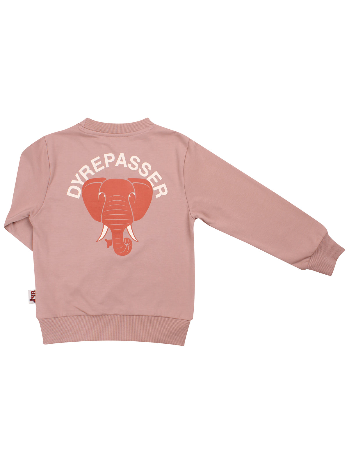 Sød dyrepasser sweater til børn med print af elefant