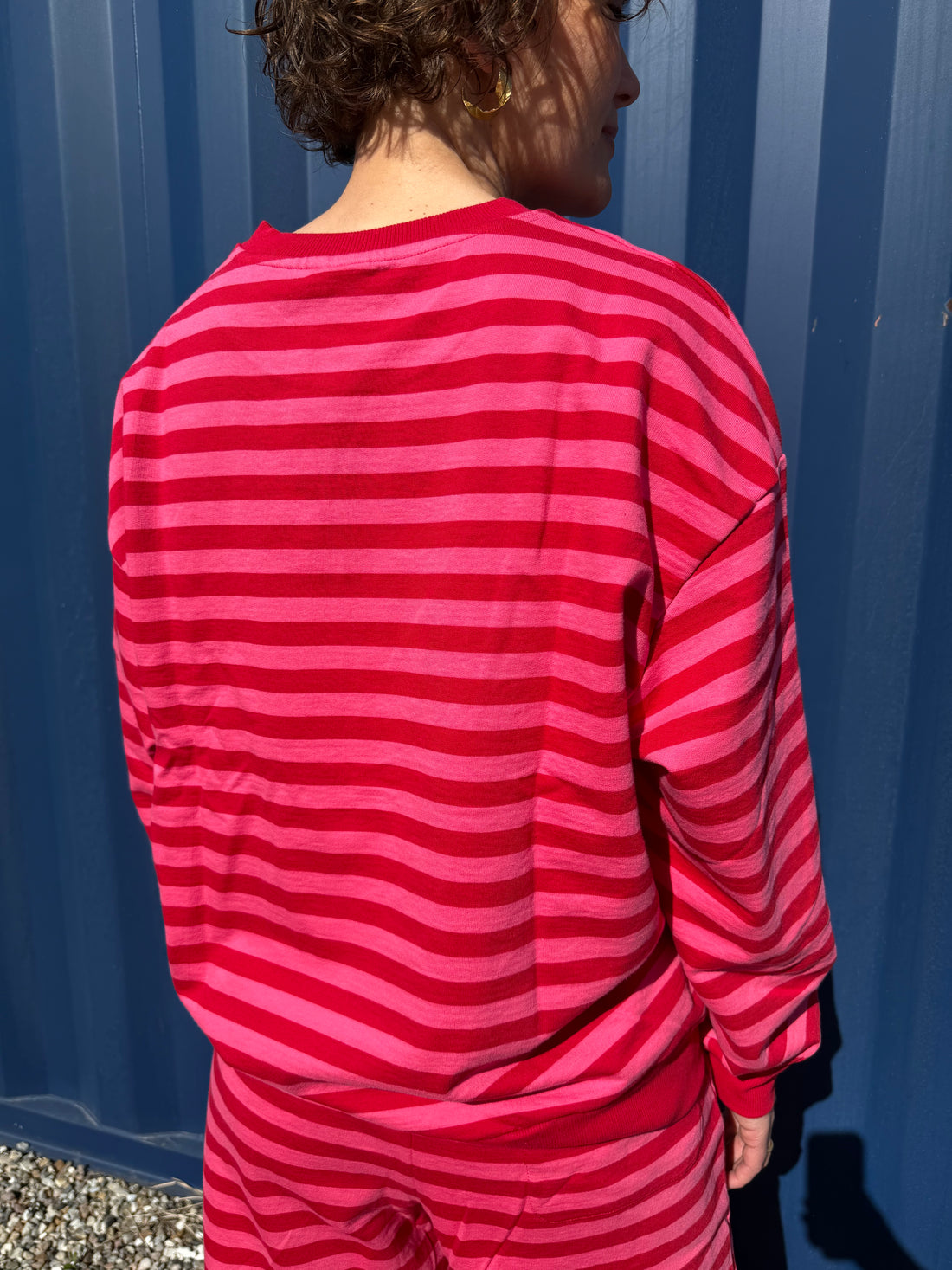 ESS - Danepit Sweatshirt Spicy Pink/Dk Red