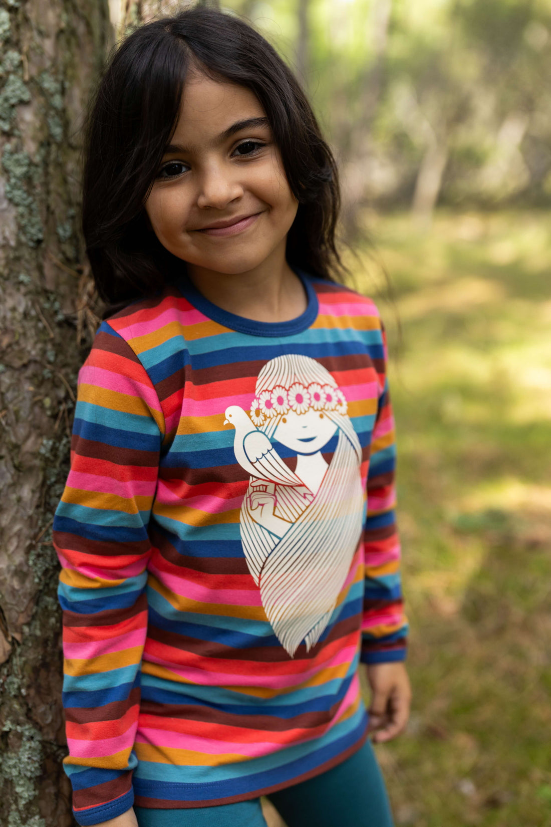 Bluse til børn med striber