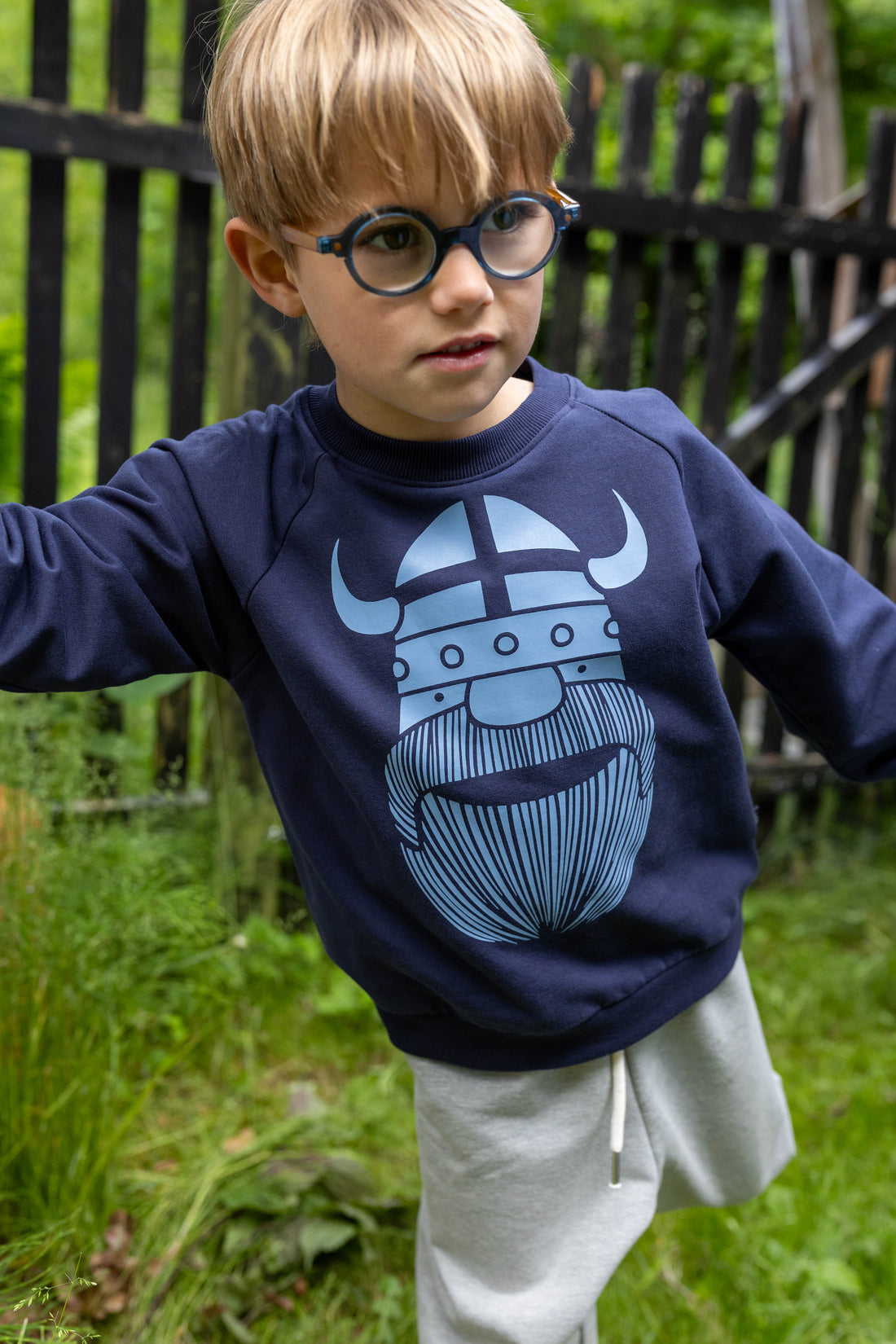 Sweater til børn med viking